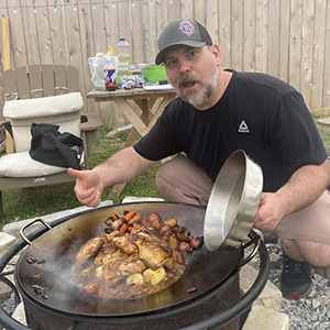 Picture of Me Cooking on a Discada Grill